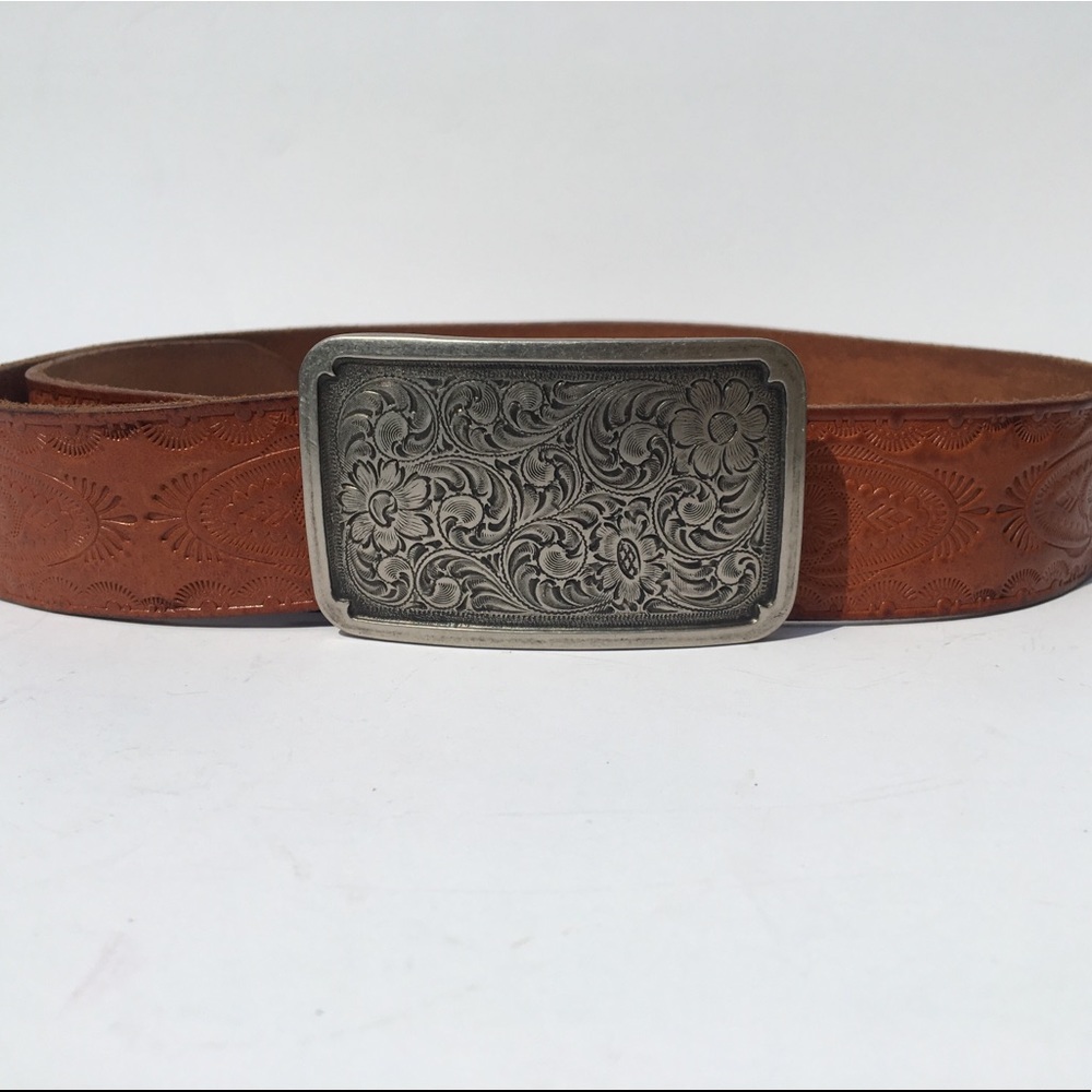 Fossil Boho Genuine Leather Brown Belt Small